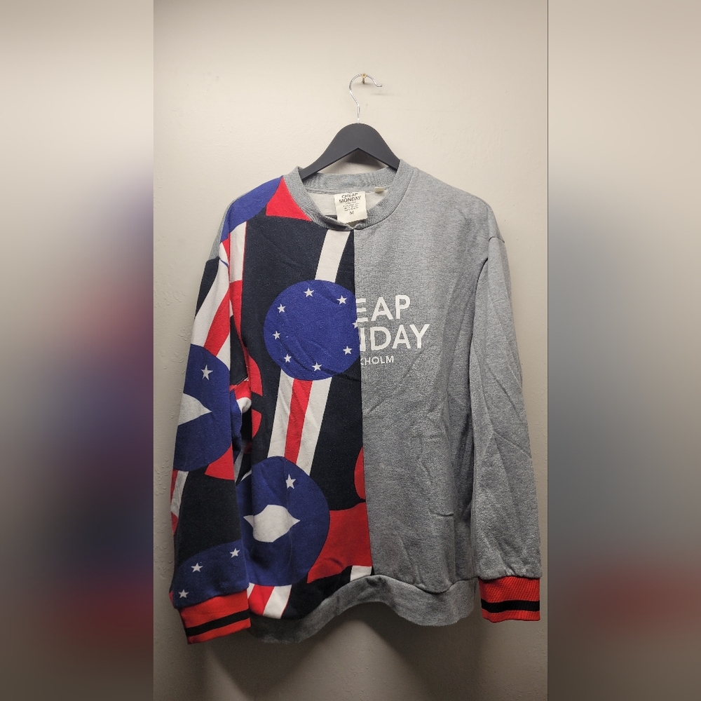 Mens Cheap monday Team banner logo sweat stockholm sweater medium